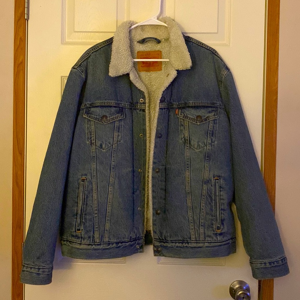 Levi’s denim Sherpa trucker jacket